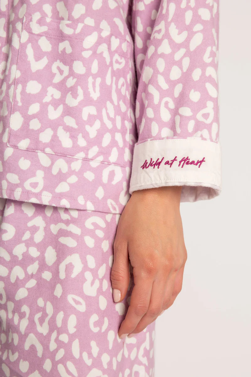 NWT PJ Salvage Medium Lilac Rose Pink Modal Knit Sleep Tank Top Shelf Bra  #PQ15
